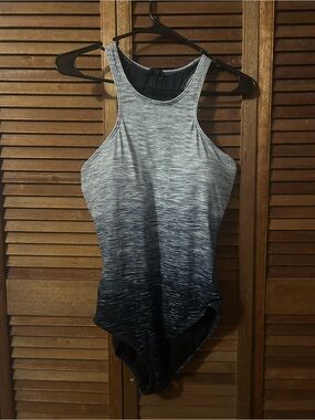 Women’s Ombre High-Neck Tank Top - Gray/Black by Gsp size XL